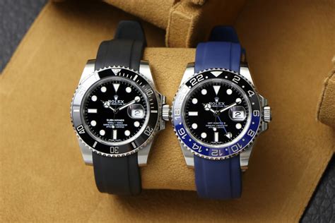 best watch strap for rolex submariner|rolex submariner with rubber strap.